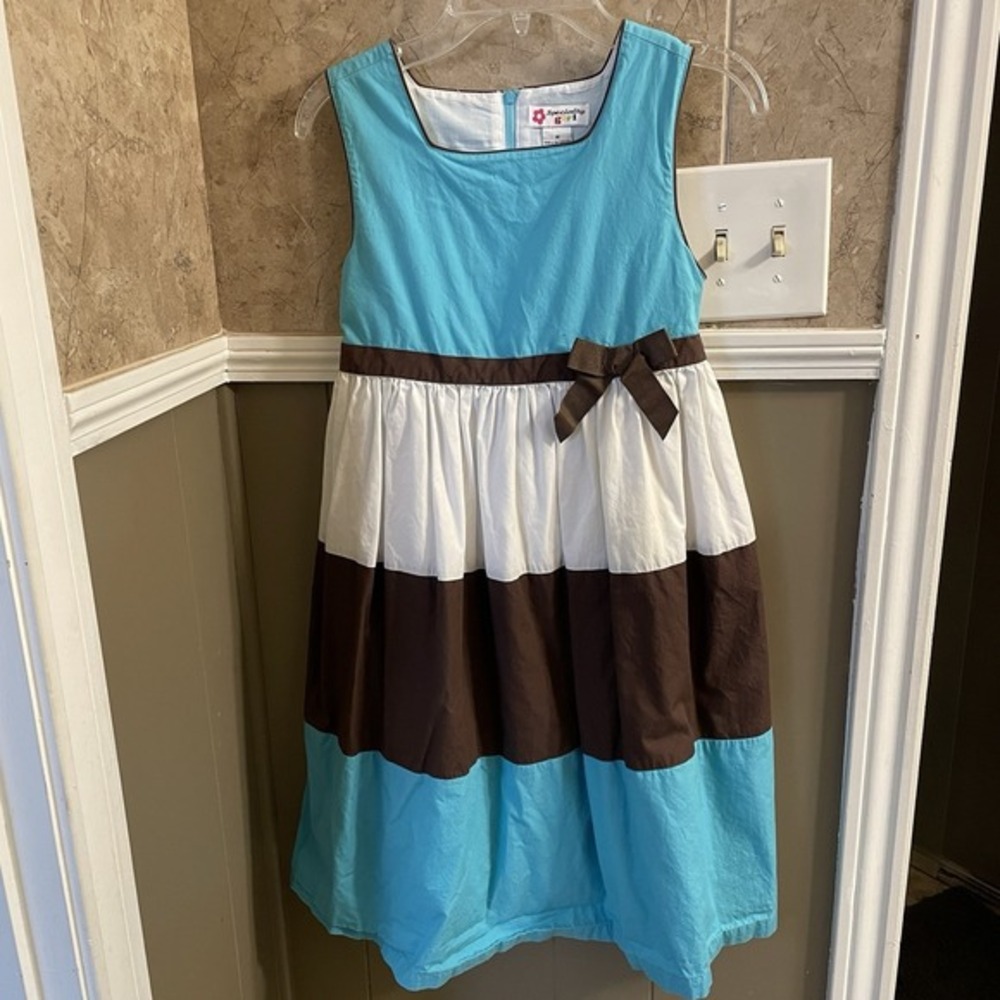 Specialty‎ Girl 100% Cotton Dress Girls Size Medium Striped Multicolor